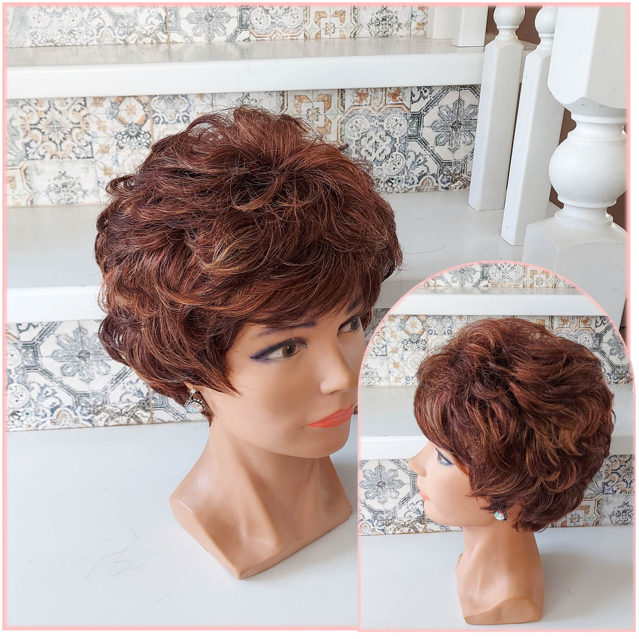 Перука кучерява пишна з канекалону "П'ЄХА" ксштаново-мідний E FLORA- АВ323, фото 1