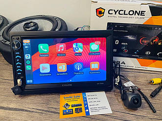 Універсальна магнітола 2 Din CYCLONE MP-7098A DSP Carplay+ КАМЕРА!