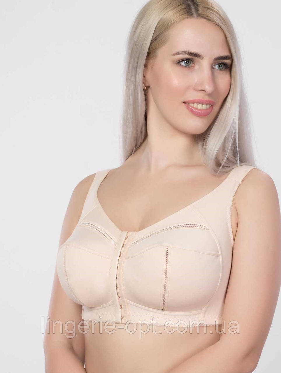 Бюстгальтер бавовняний із застібкою спереду Elita 1406, фото 1