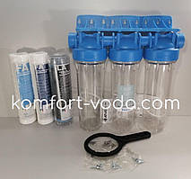 Фільтр магістральний Atlas Filtri DP 10 TRIO 3/4" з картриджами