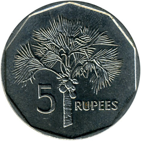 Сейшели 5 рупій, 1982-2010 No986