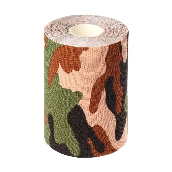 Кінезіо Тейп 10 см х 5 м Кінезіологічний спортивний тейп стрічки Kinesiology Tape, камуфляж