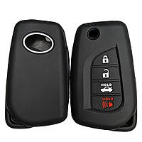 Силиконовый чехол для авто ключа для Toyota Тойота 4 кнопки защита для ключа