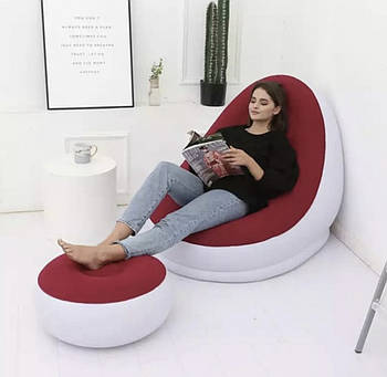 Надувне крісло з пуфом-підставкою для ніг AIR SOFA ART 9233 (10)
