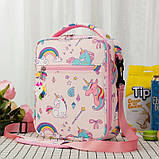 Прямокутна термосумка з ручкою, PEVA ланч бег Cool 4л, Єдиноріг, фото 5