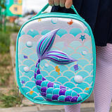 Дитяча термосумка з об'ємним принтом — ланч бег для їжі із собою на 4л, Хвіст Русалки, фото 2