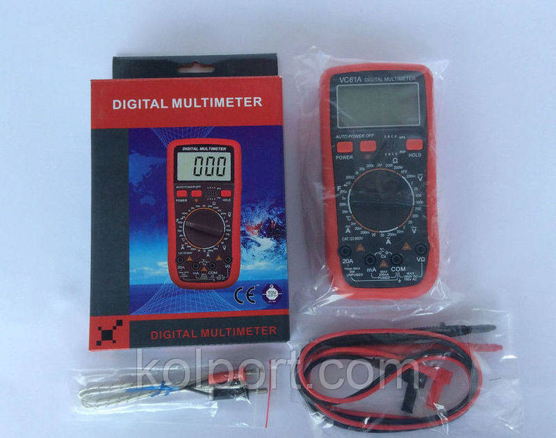 Мультиметр цифровой Тестер VC-61A, измерительные приборы, тестер, цифровой - фото 1 - id-p414891054