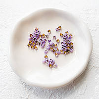 Міні крабики круглі 3 мм металеві Бузкові 10 шт