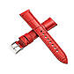 Ремінець шкіряний для годинника 22 мм червоний, пряжка - срібляста, фото 4
