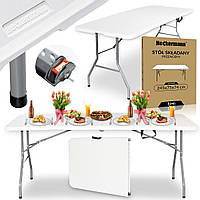 Стіл складаний переносний Heckermann 240х74x74 White (Z240)
