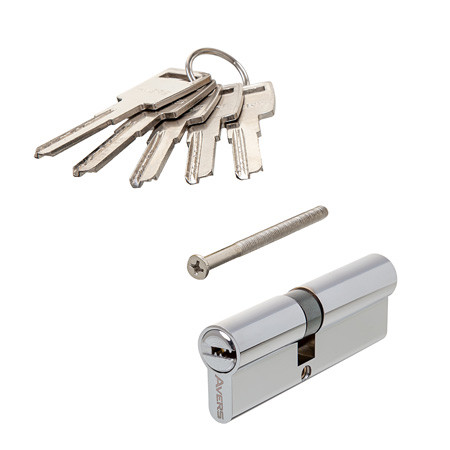 Циліндр Avers ZM-100(45/55)-CR хром ключ-ключ, фото 1