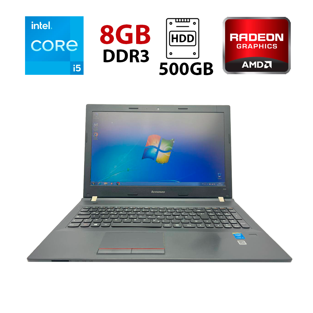 Ноутбук Б-клас Lenovo E50-80/ 15.6" (1366x768)/ Core i5-2430M/ 8 GB RAM/ 500 GB HDD/ Radeon R5 M330 2GB