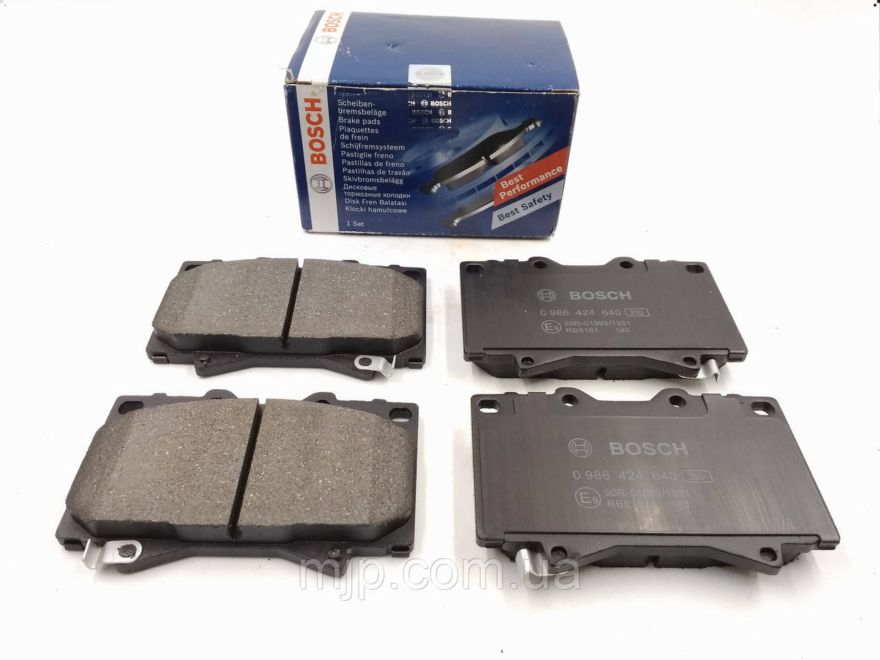 Задні гальмівні колодки BOSCH 0 986 424 640 04466-60060, 0446660060, 04466-60020,0446660020, 04466-60090,0446660090, 4605A458,, фото 1