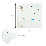 Панель стінова 3D 700х700х4мм Зірки та місяць на білому фоні SW-00001970, фото 3