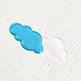 Панель стінова 3D 700х700х4мм Зірки та місяць на білому фоні SW-00001970, фото 5