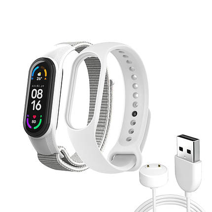 Ремешок ArmorStandart Set для Xiaomi Mi Band 7/6/5 New Style White (ARM77041), фото 1