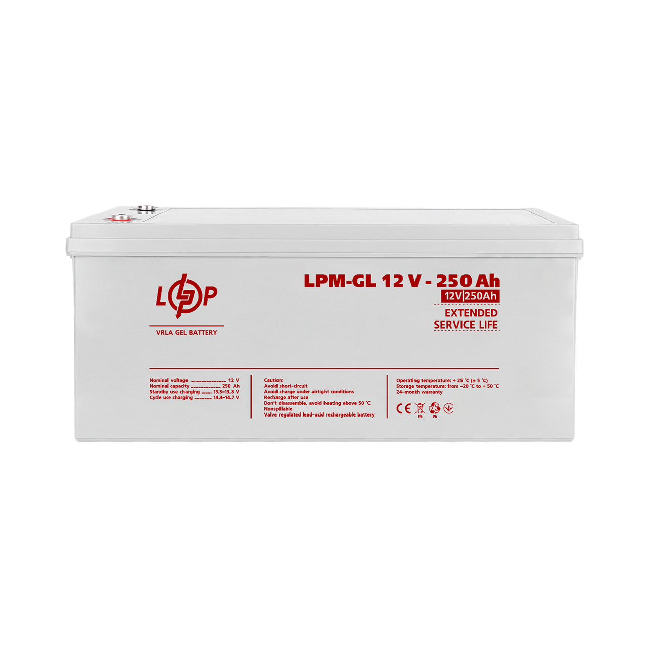 Акумулятор гелевий LPM-GL 12V - 250 Ah, фото 1