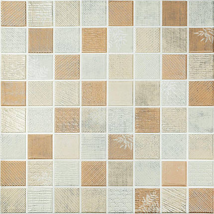 Панель стінова 3D 700х700х4мм мозаїка бежева (D) SW-00002011, фото 1