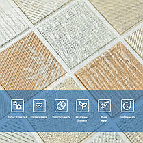 Панель стінова 3D 700х700х4мм мозаїка бежева (D) SW-00002011, фото 4