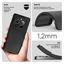 Чохол накладка TPU Armorstandart Matte Slim Fit для Realme 12 Pro/12 Pro+ Camera cover Black (ARM74749), фото 4