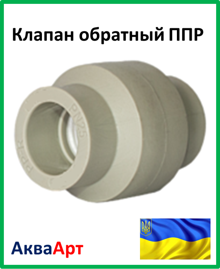 Обратный клапан 20 ппр (Украина) - фото 2 - id-p414941162