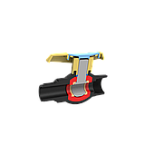 Кран кульовий ВН 1/2" з внутрішнім та зовнішнім різьбленням пластиковий цільнолітий D20 (PP) SantehPlast, фото 2