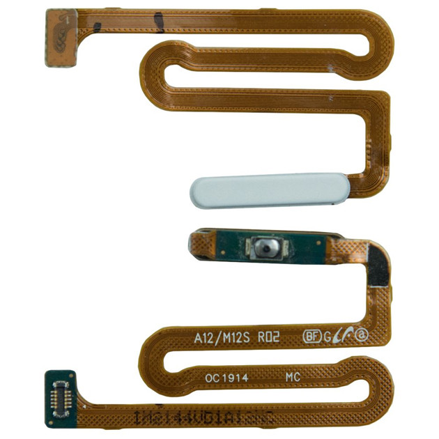Шлейф Samsung A125F/A135/A136/M125F/M127F зі сканером відбитка пальця white