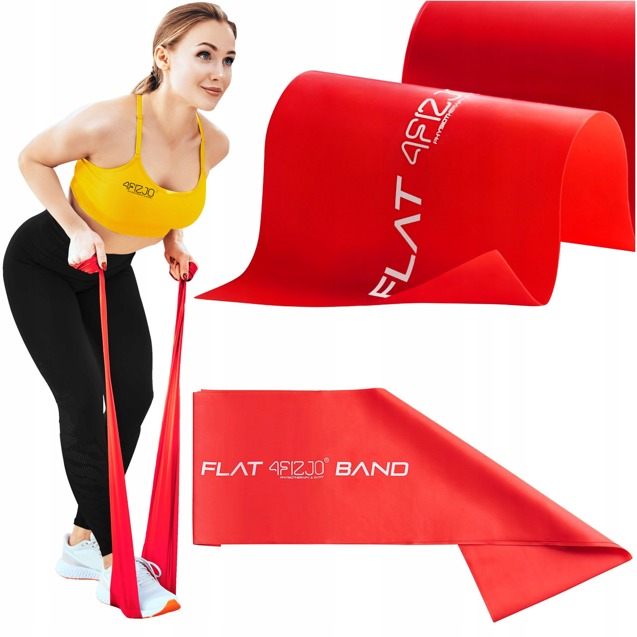 Стрічка-еспандер для спорту та реабілітації 4FIZJO Flat Band 200 х 15 cм 2-4 кг Red (P-5907222931646)