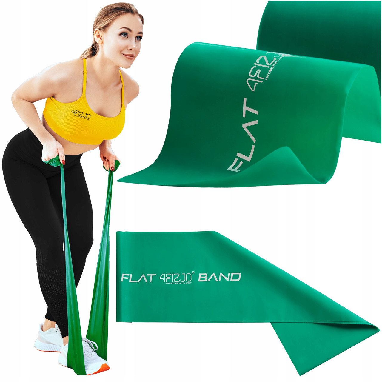 Стрічка-еспандер для спорту та реабілітації 4FIZJO Flat Band 200 х 15 cм 5-8 кг Green (P-5907222931653)