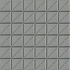 Самоклеюча декоративна 3D панель квадрат срібло 700x700x8мм (177) SW-00000188