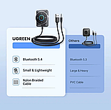 Автомобільний Bluetooth-адаптер Ugreen CM723 AUX ресивер (приймач) Bluetooth 5.4 з мікрофоном (35002), фото 6