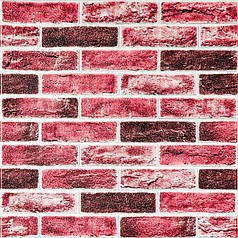 Самоклеящаяся 3D панель 700х700х5мм Клинкер насыщенный красный кирпич (416) SW-00001182