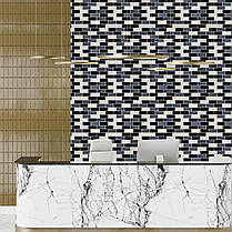 Самоклеюча поліуретанова плитка чорна сіра молочна цегла 305х305х1мм (D) SW-00001329, фото 5