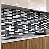 Самоклеюча поліуретанова плитка чорна сіра молочна цегла 305х305х1мм (D) SW-00001329, фото 6