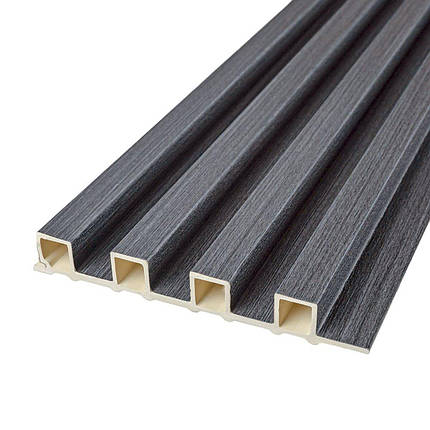 Рейка декоративна WPC стінова 3000х160х23мм Графіт SW-00001529, фото 1