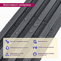 Рейка декоративна WPC стінова 3000х160х23мм Графіт SW-00001529, фото 4