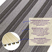 Рейка декоративна WPC стінова 3000х160х23мм Олов'яний SW-00001530, фото 2