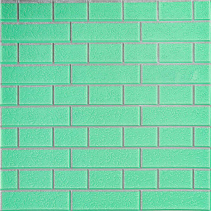 Панель стінова 70*70cm*5mm зелена цегла зі сріблом (D) SW-00001803, фото 1