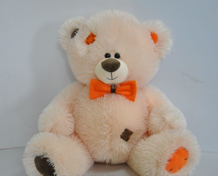 Ведмедик Тедді персикового кольору, 45 см