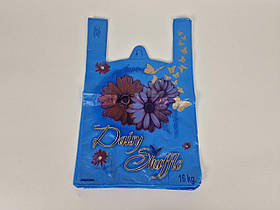 Пакет Майка п \ е (29 * 46) "GS" Daisy Shuffle синя (250 шт/уп.) (250 шт)