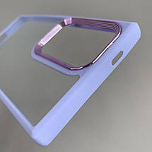 Чохол для Samsung Galaxy S24 Ultra прозорий з бортиком для камери чохол на самсунг с24 ультра бузковий k6h, фото 5