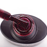 Гель-лак Glitter Colletion G016 (вишнево-червоний, з блискітками) Komilfo, 8 мл, фото 2