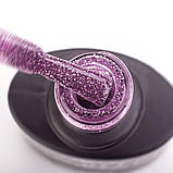 Гель-лак Glitter Colletion G017 (рожево-бузковий з блискітками) Komilfo, 8 мл, фото 2