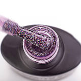 Гель-лак Glitter Colletion G018 (бузковий голограмний мікроблиск) Komilfo, 8 мл, фото 2