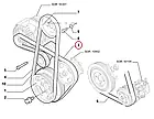 Ремінь генератора Fiat Qubo, Peugeot Bipper, Citroen Nemo (2007-...) 1.3Mjtd/HDi, 46820062, Bosch, Німеччина, фото 3