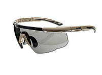 Тактичні окуляри Wiley X Saber Advanced Set- Matte Tan, фото 3