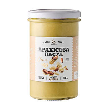Арахісова паста класична (м'яка), Organic Oils, 500 г ТЕРМІН ПРИДАТНОСТІ ДО 01.11.2025.