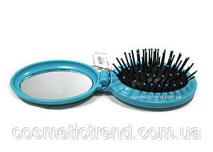 Щітка для волосся масажна складана з дзеркалом Salon Professional (різні кольори), фото 2