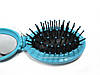 Щітка для волосся масажна складана з дзеркалом Salon Professional (різні кольори), фото 6