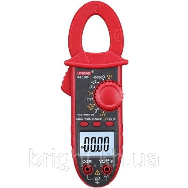 Цифровые токоизмерительные клещи UA-3268B + температура c подсветкой
